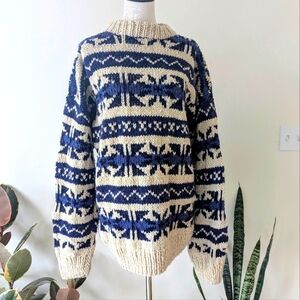 Vintage Wool Nordic Wool Sweater Large XL